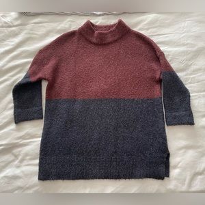 French Collection Color Block Mock Neck Sweater - Size XS